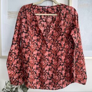 Calypso St. Barth 100% silk floral print blouse S